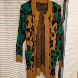 Who What Wear Leopard Print Cardigan